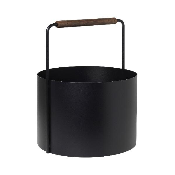 blomus Ashi Firewood Basket Brown Handle