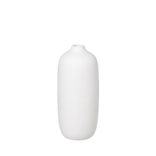 blomus Vase Ceramic 3 x 7 Ceola White