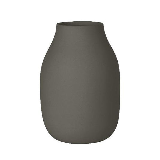 blomus Colora Porcelain Vase Small 6" x 4", Steel Grey