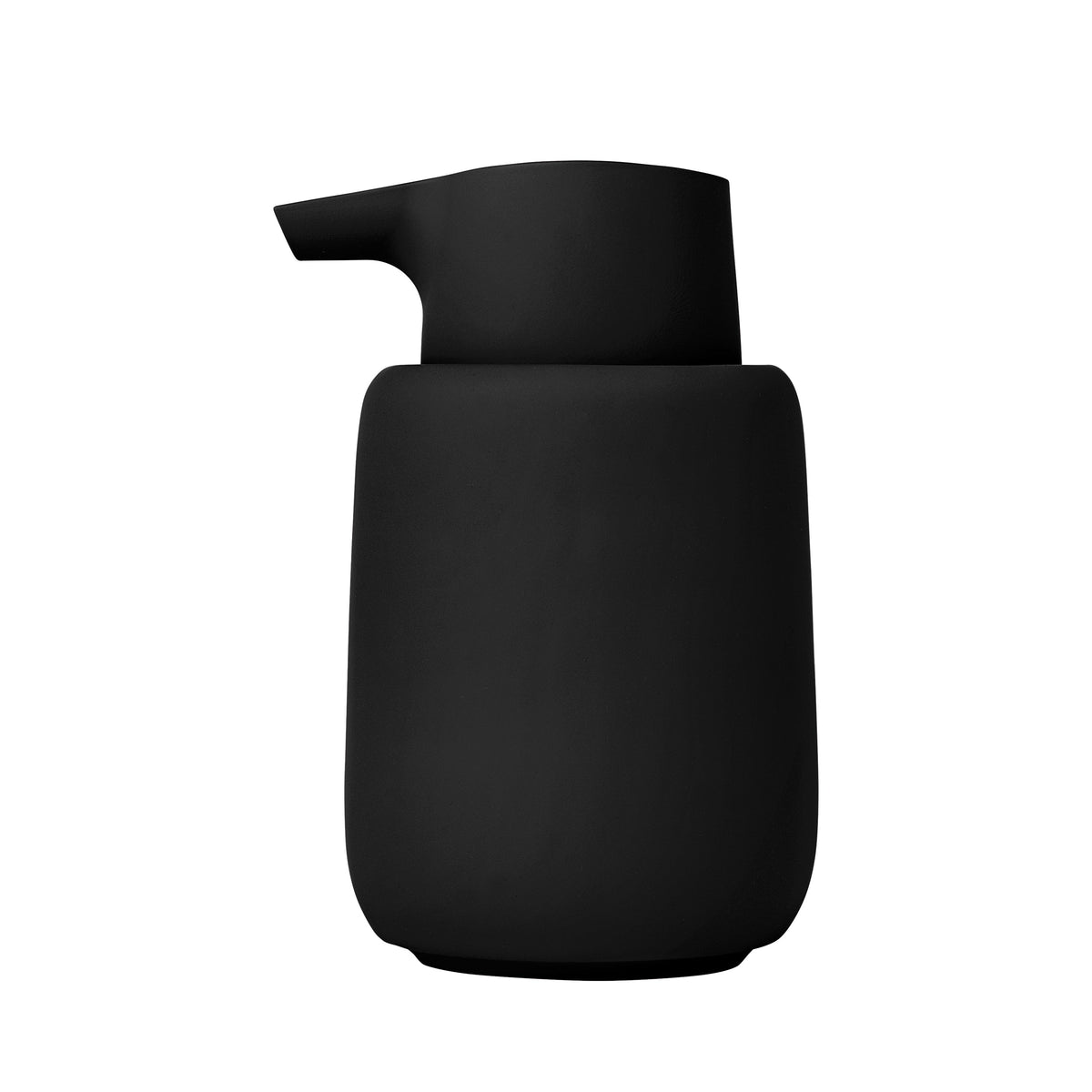 blomus SONO Ceramic Soap Dispenser, Soft-Touch, 8.5 oz – Black soap dispenser, product photo