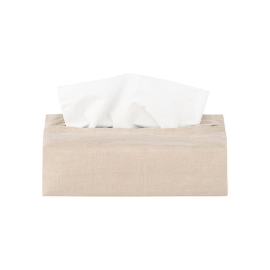 blomus Tisu Linen Tissue Box Cover Rectangular Moonbeam Beige