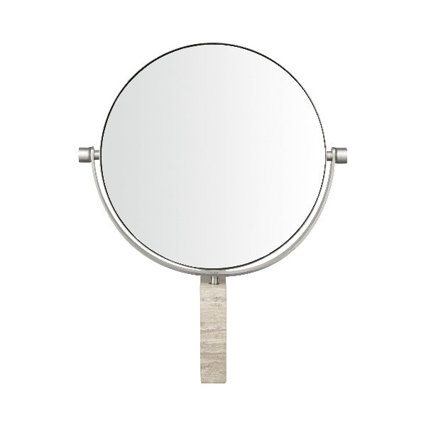 blomus LAMURA Marble Wall-Mounted 5x Vanity Mirror – LAMURA wall mirror in a styled bathroom (2)