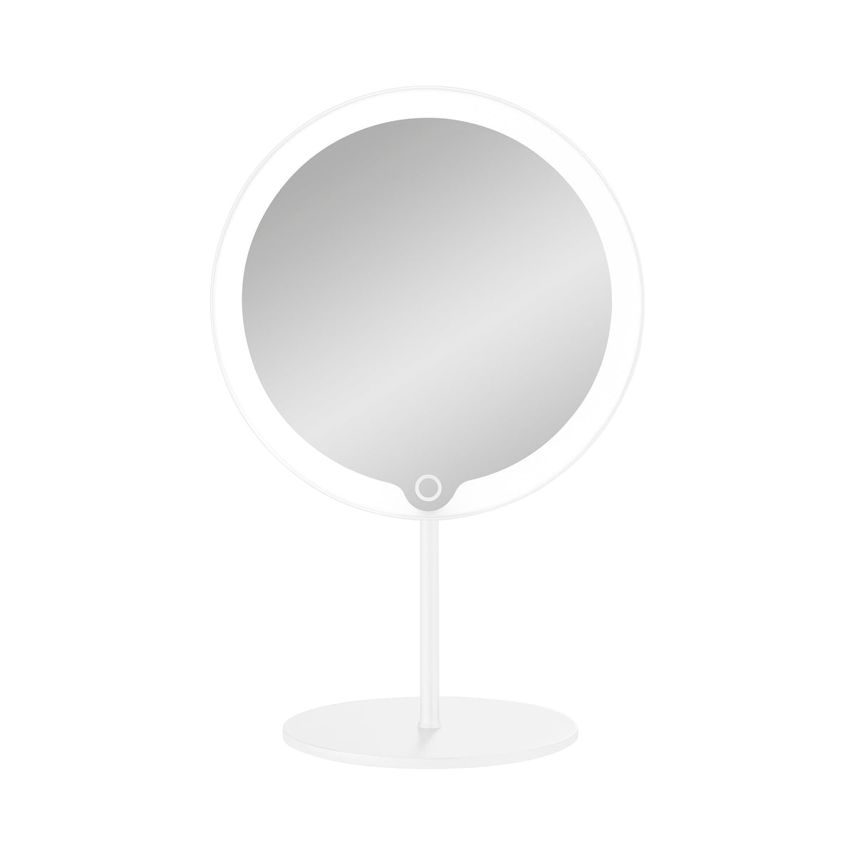 blomus MODO LED 5x Vanity Mirror, Rechargeable – White LED vanity mirror, product photo