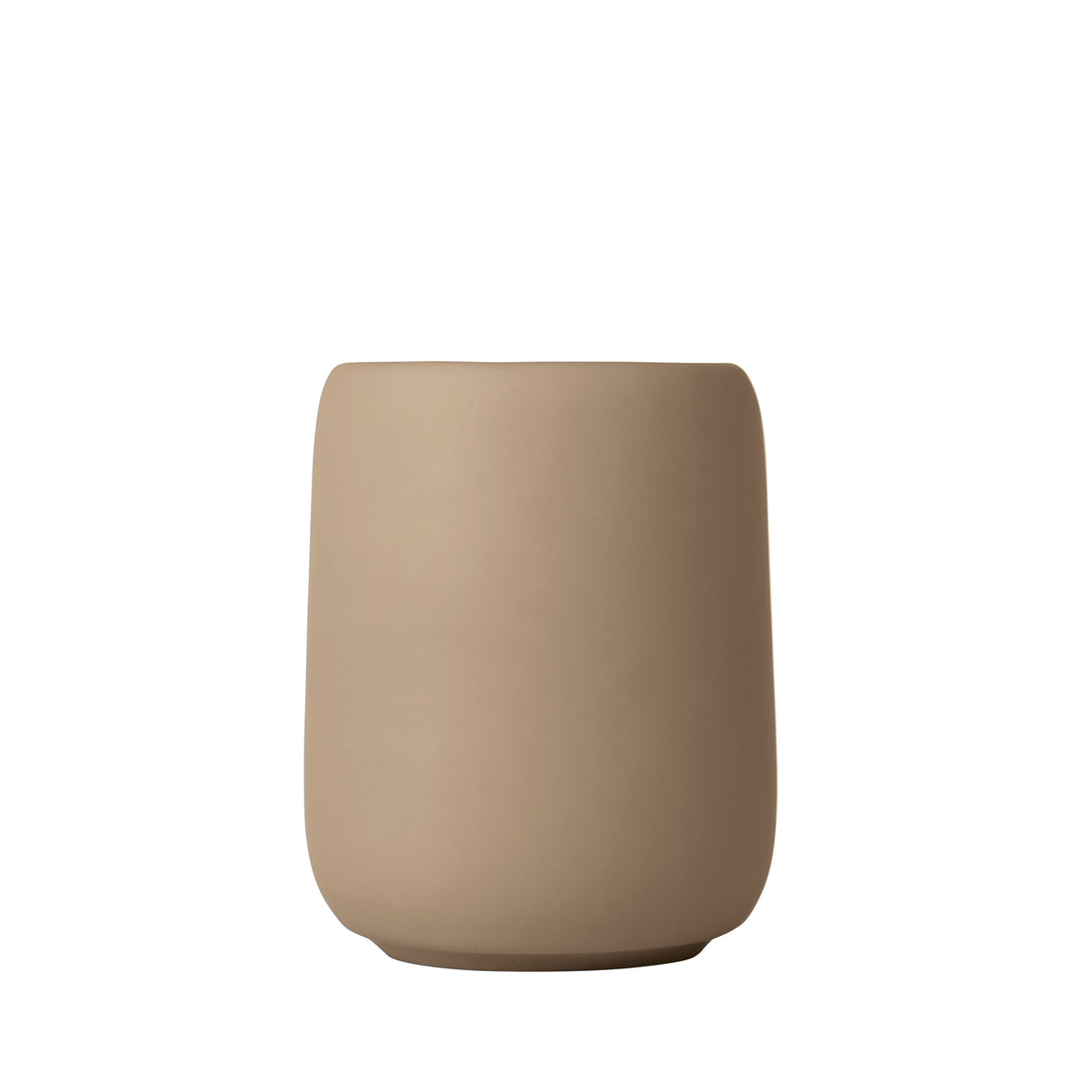 blomus SONO Ceramic Toothbrush Tumbler, 10 oz – Tan tumbler, product photo