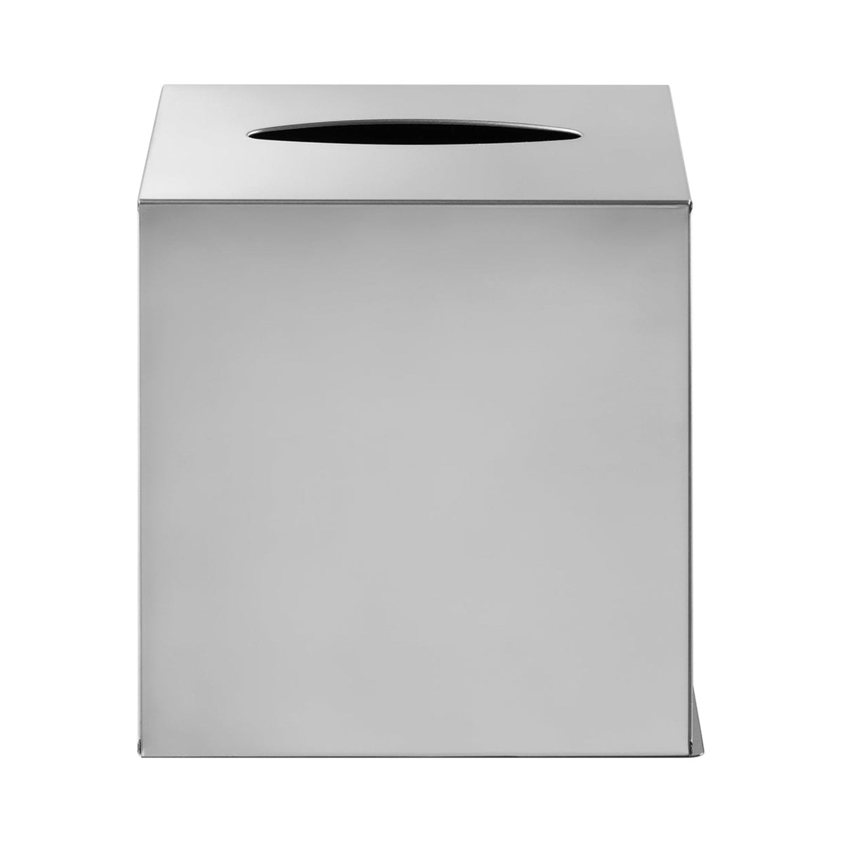 blomus NEXIO Square Tissue Box Cover, Stainless Steel – Polished Stainless Steel tissue box cover, product photo