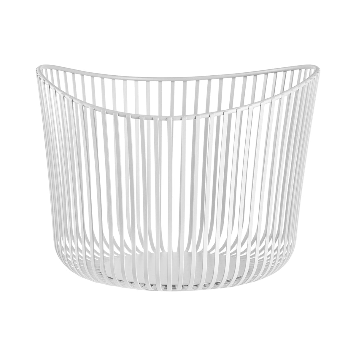 blomus MODO Powder-Coated Steel Storage Basket – White storage basket, product photo