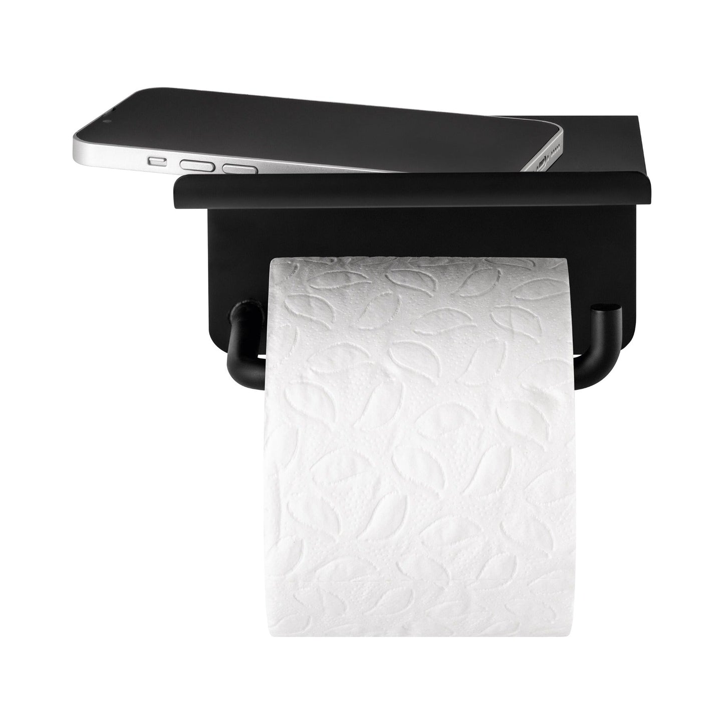 blomus Modo Toilet Paper Holder with Tray Black