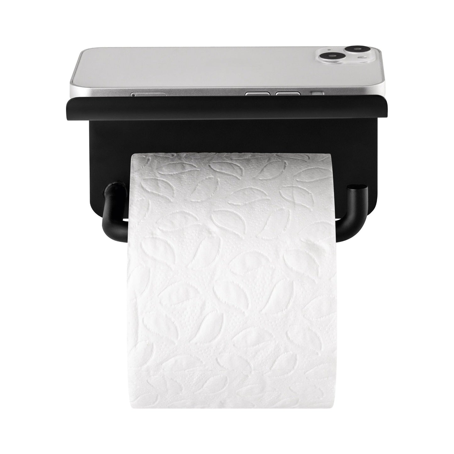 blomus Modo Toilet Paper Holder with Tray Black