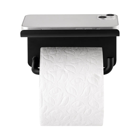 blomus Modo Toilet Paper Holder with Tray Black