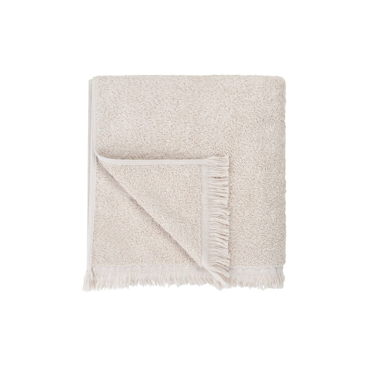 blomus FRINO Fringed Organic Cotton Hand Towel XL – Moonbeam XL hand towel, product photo