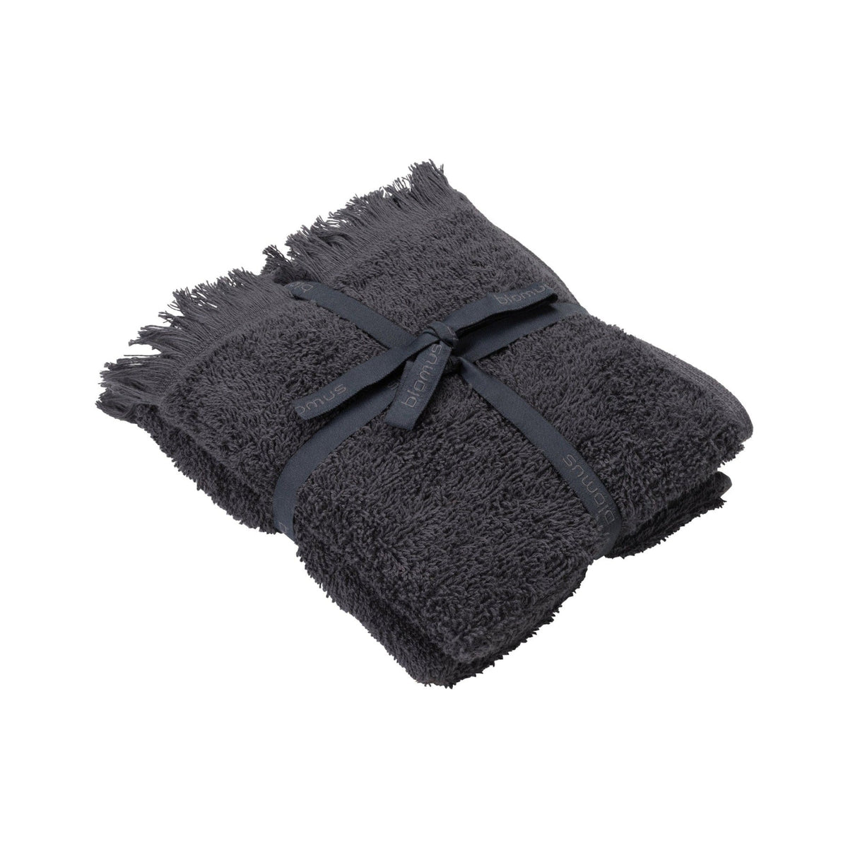 blomus FRINO Fringed Guest Towels, 12 x 20, Set of 2 – Magnet guest towel set, product photo