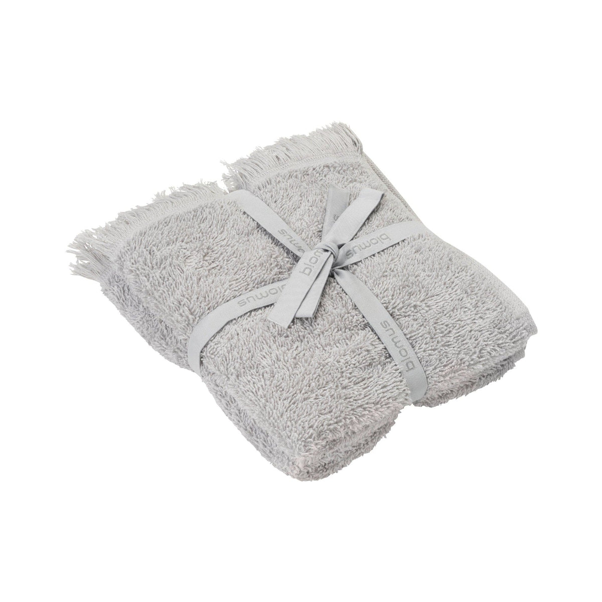 blomus FRINO Fringed Guest Towels, 12 x 20, Set of 2 – Micro Chip guest towel set, product photo