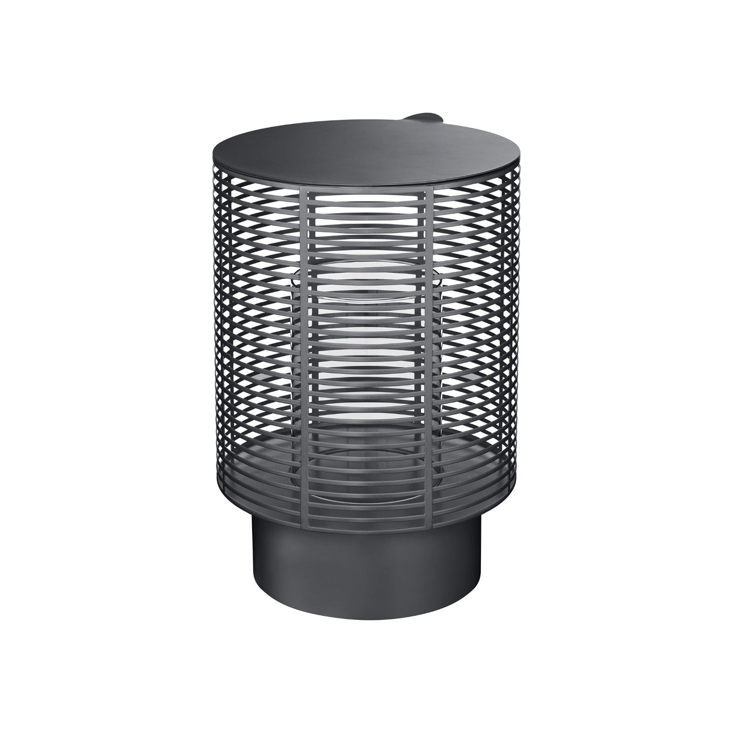 blomus Olea Outdoor Lantern with Hurricane Gunmetal Grey Metallic Finish, Medium 15" (37.5 cm)
