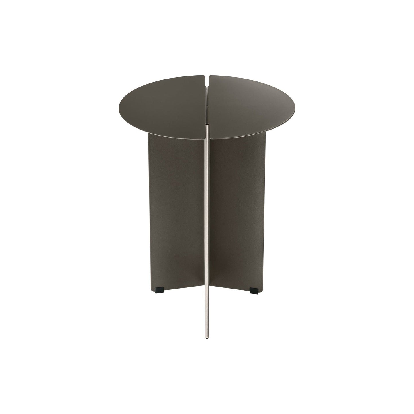 blomus Oru Steel Side Table Small 13.8" Diameter, Burnt Metal