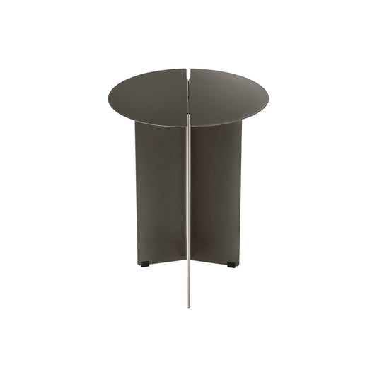 blomus Oru Steel Side Table Small 13.8" Diameter, Burnt Metal