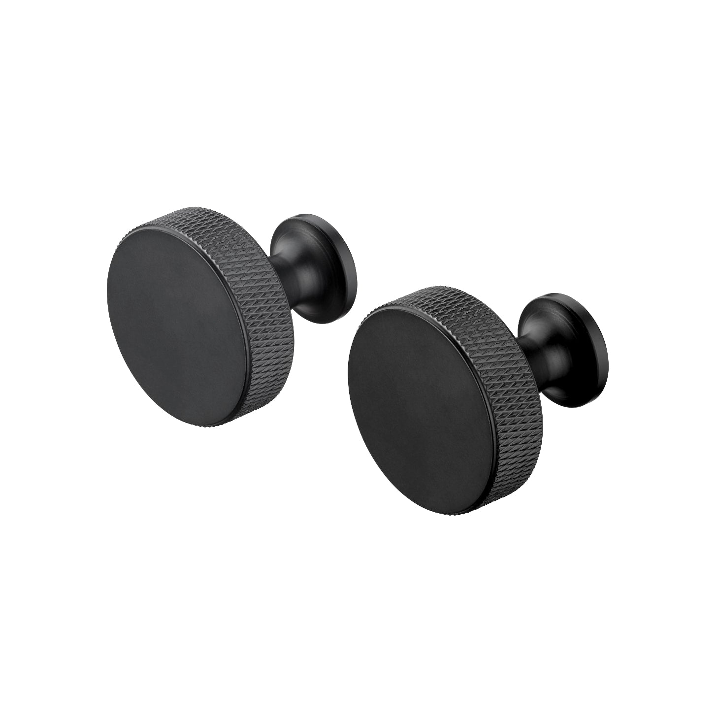 blomus Rof Round Wall Hook Cabinet Knob Black Set of 2