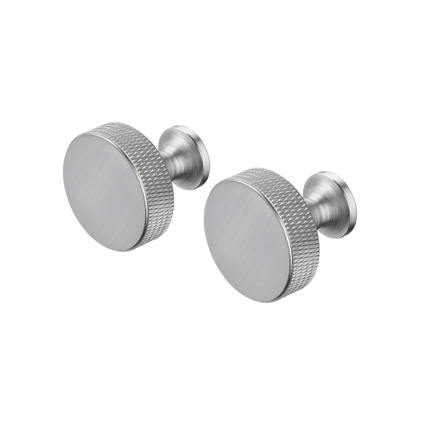 blomus Rof Round Wall Hook Cabinet Knob Brushed Stainless Steel Set of 2