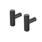 blomus Rof Bar Shaped Wall Hook Cabinet Knob Black Set of 2