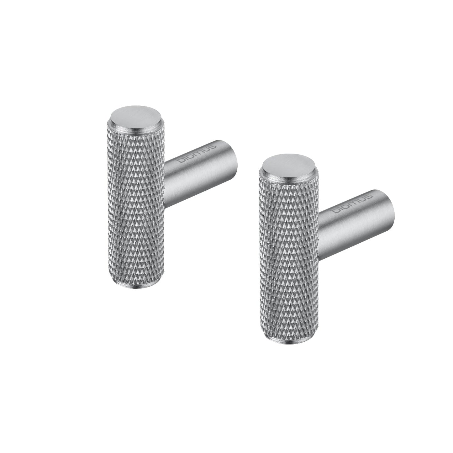blomus Rof Bar Shaped Wall Hook Cabinet Knob Brushed Stainless Steel Set of 2