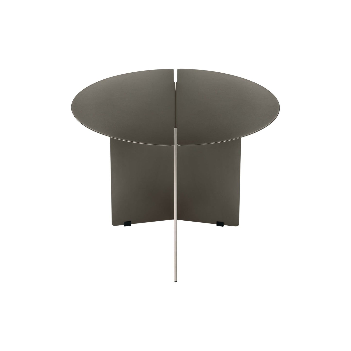 blomus Oru Steel Side Table Medium 19.7" Diameter, Burnt Metal