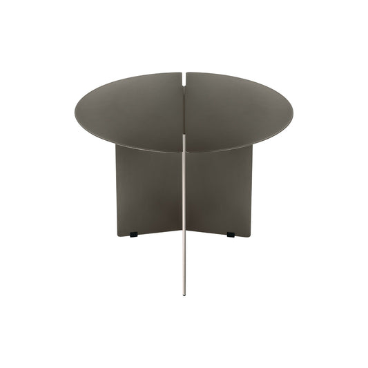 blomus Oru Steel Side Table Medium 19.7" Diameter, Burnt Metal