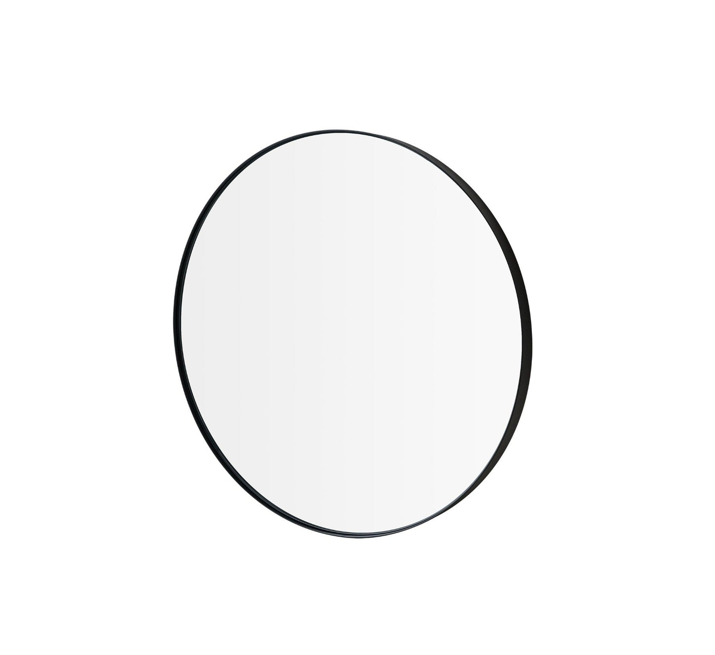 blomus Rim Accent Mirror Clear Glass 20", Black