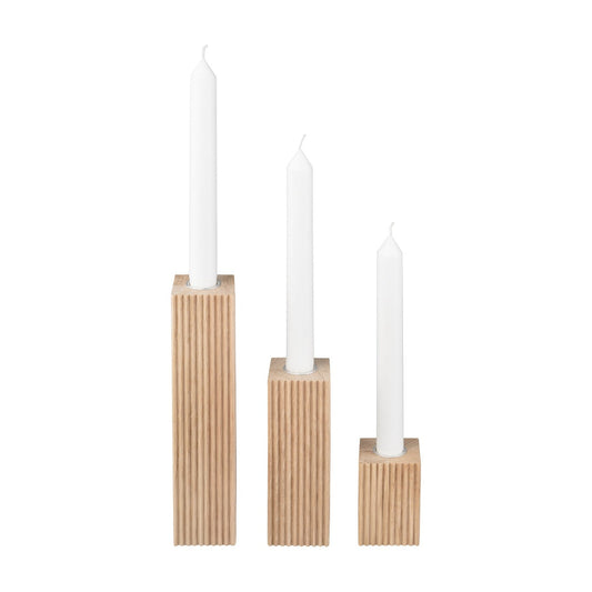 blomus Dreva Oak Candle Holder Set 3-Piece