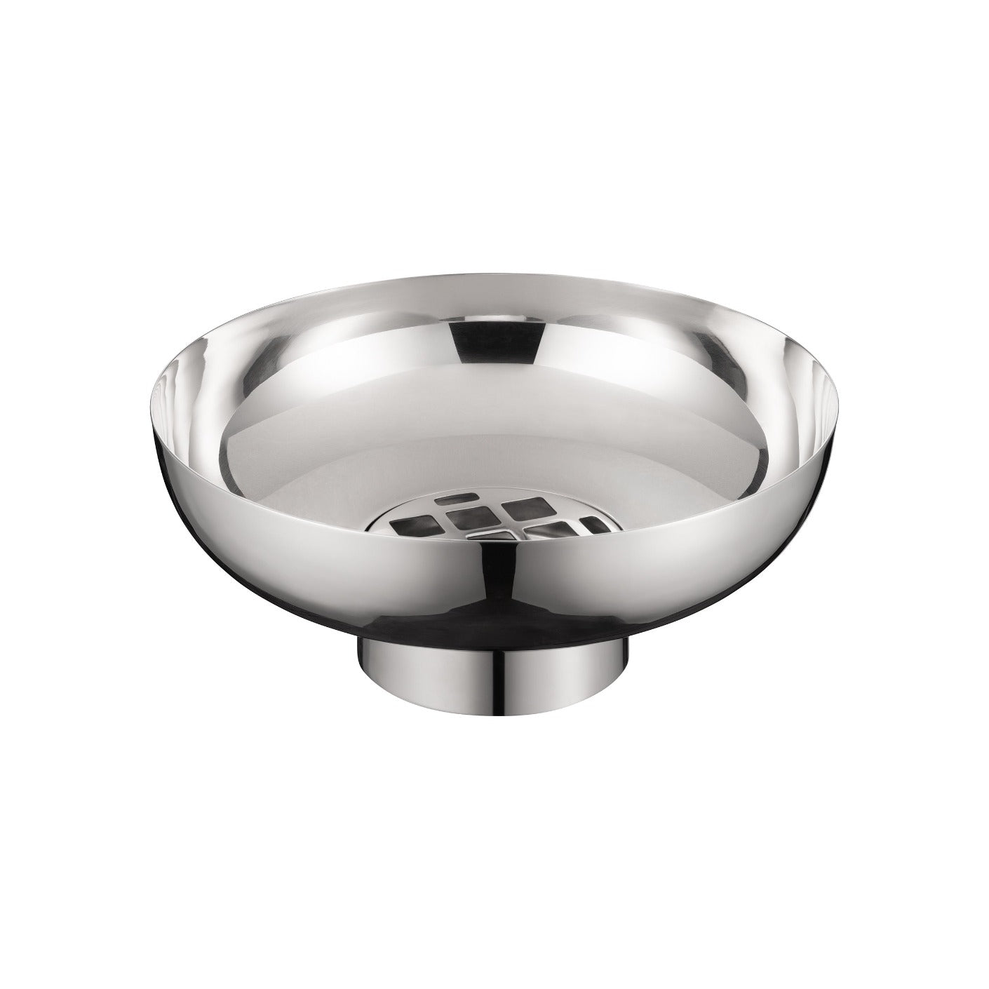 blomus Miyabi Metallic Vase Low with Flower Grid Polished Stainless Steel