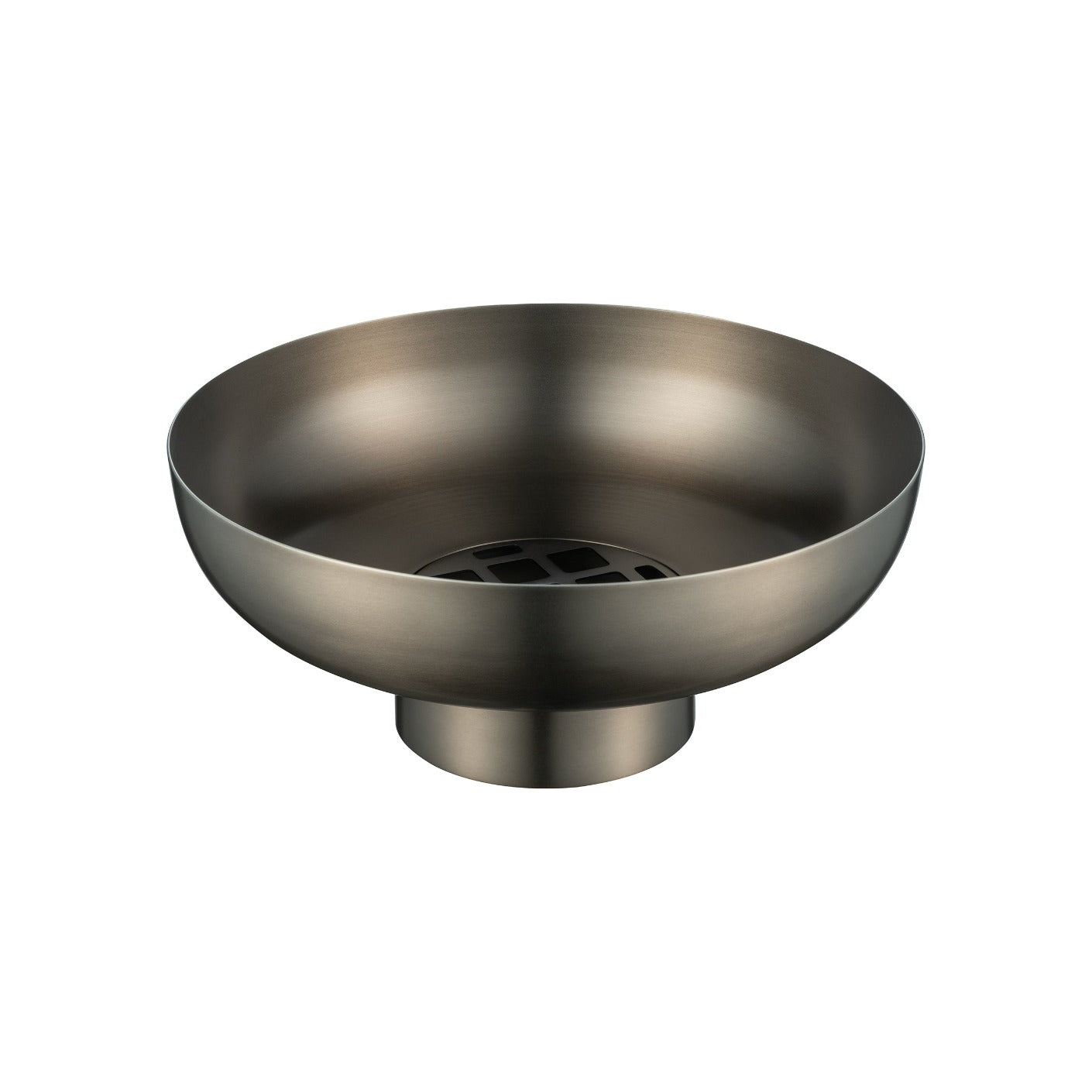 blomus Miyabi Metallic Vase Low with Flower Grid Burnt PVD-Coated Stainless