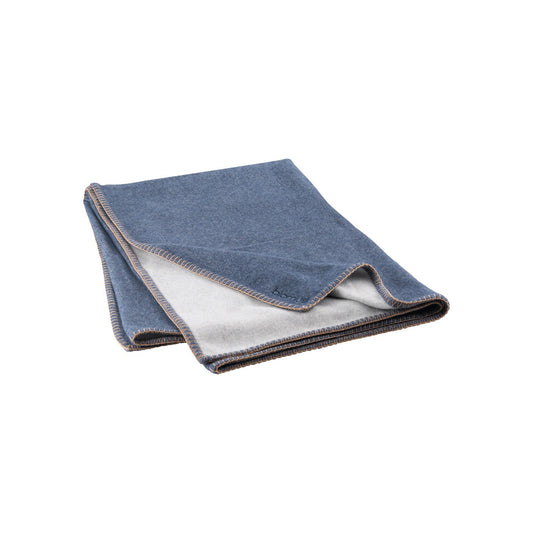 blomus Ahwi Two-Tone Wool Throw Midnight Navy