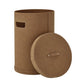 blomus Sahla Decorative Storage Bin with Lid Nomad Light Tan, Medium
