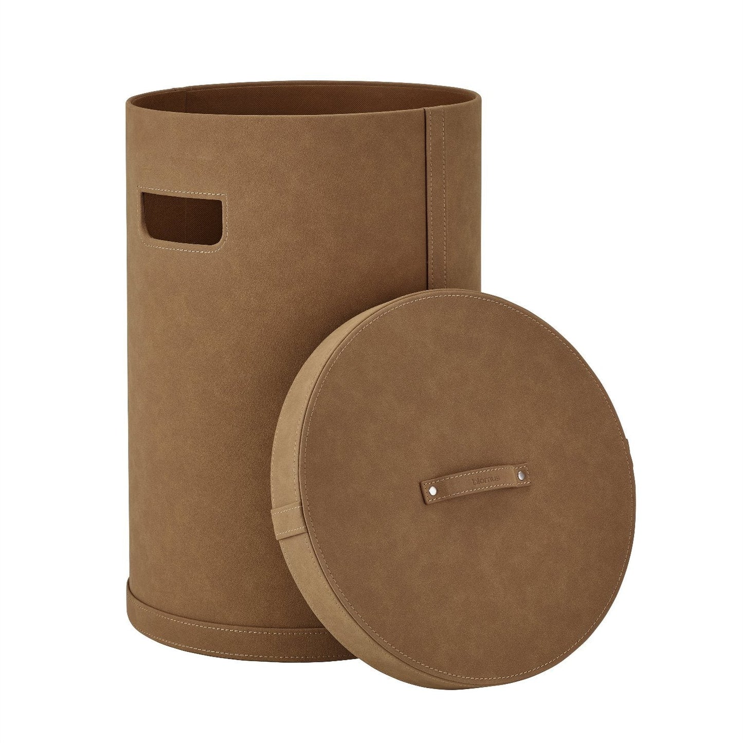 blomus Sahla Decorative Storage Bin with Lid Tan, Large