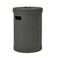 blomus Sahla Decorative Storage Bin with Lid Pewter Charcoal, Medium