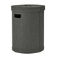 blomus Sahla Decorative Storage Bin with Lid Pewter Charcoal, Large