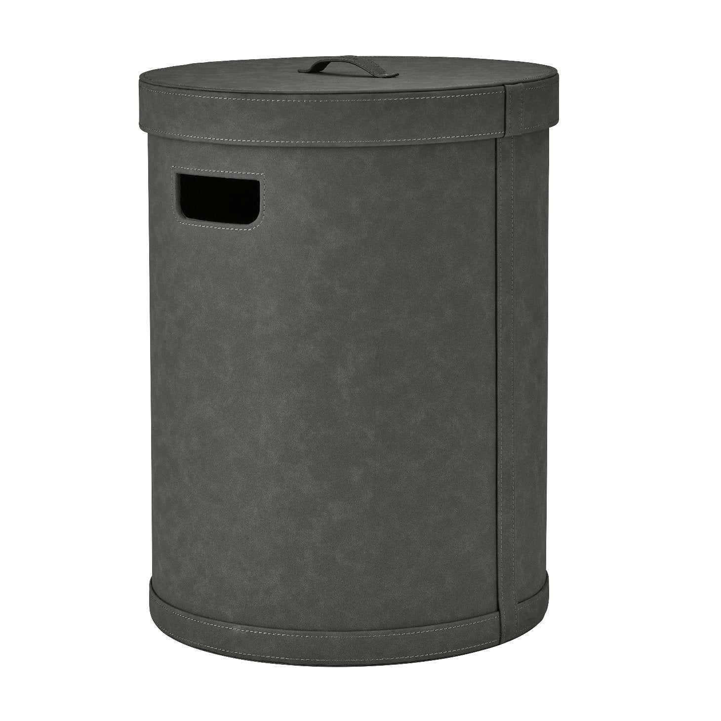 blomus Sahla Decorative Storage Bin with Lid Pewter Charcoal, Large