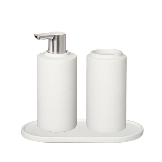 blomus Creto Concrete Bathroom Accessory Set Lily White