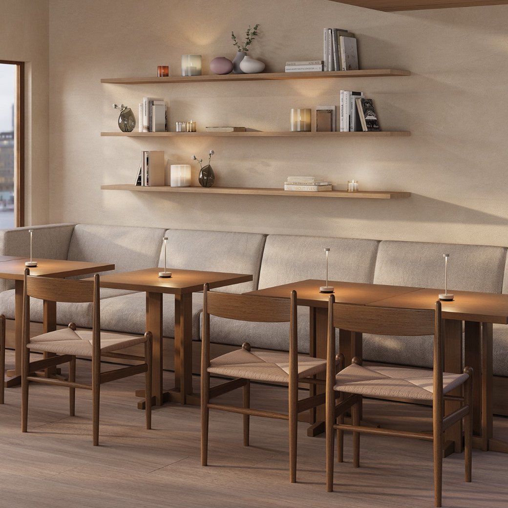 blomus Turas Mobile Rechargeable LED Table Lamp Granite Grey