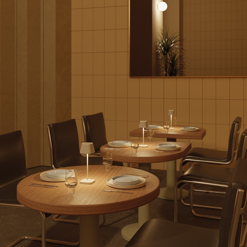 blomus Kodu Mobile Rechargeable LED Table Lamp Granite Grey