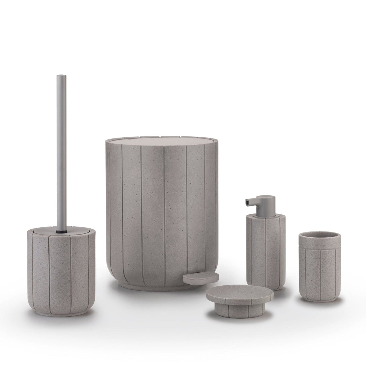 blomus KUA Fluted Toothbrush Tumbler – KUA tumbler in a styled bathroom (1)
