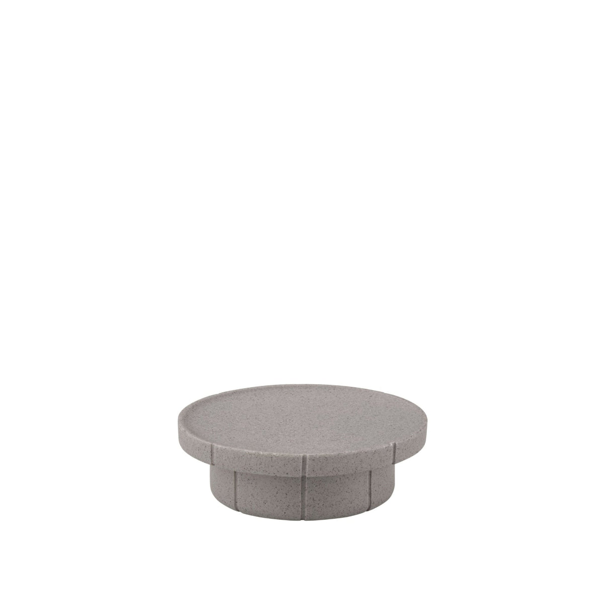 blomus KUA Round Fluted Soap Dish & Vanity Tray – Micro Chip round tray, product photo