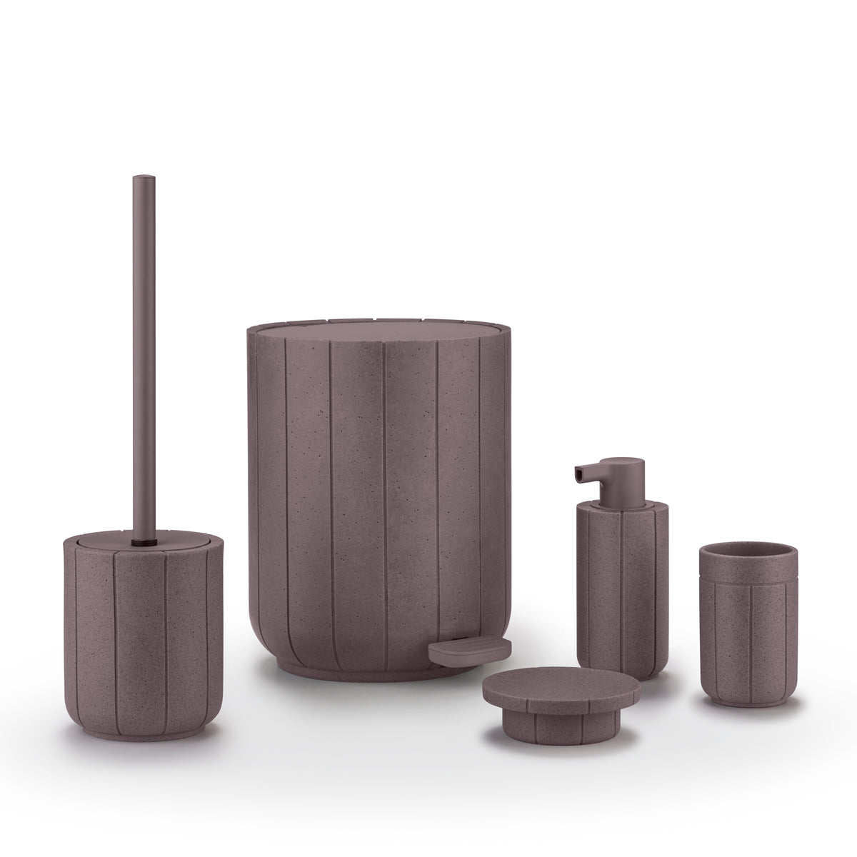 blomus KUA Fluted Toothbrush Tumbler – KUA tumbler in a styled bathroom (3)