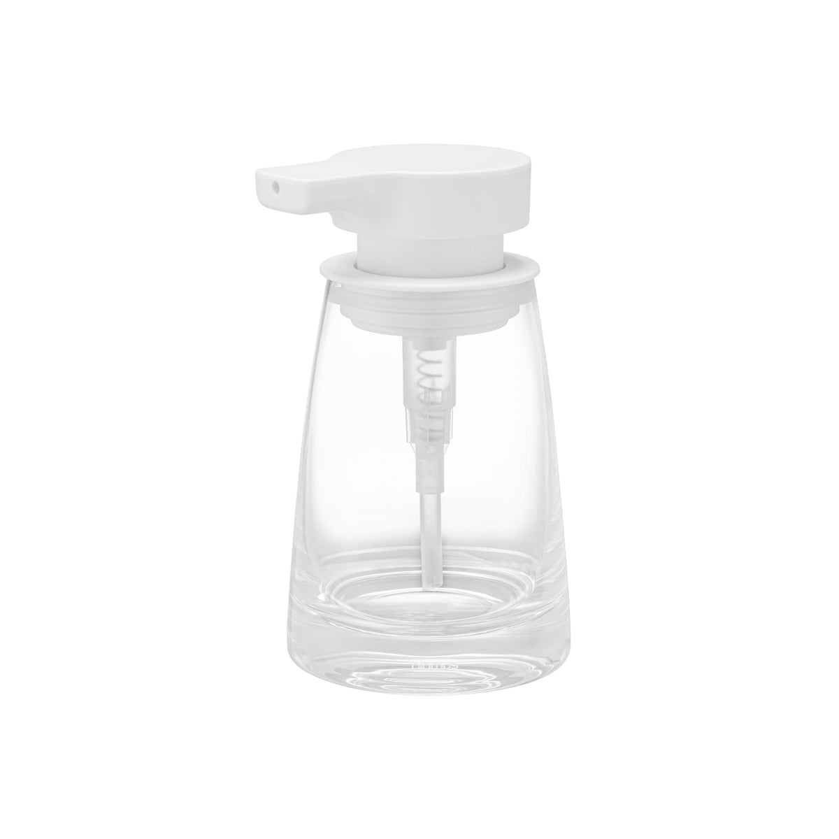 blomus AVA Hand-Blown Glass Soap Dispenser, 8.5 oz – White soap dispenser, product photo
