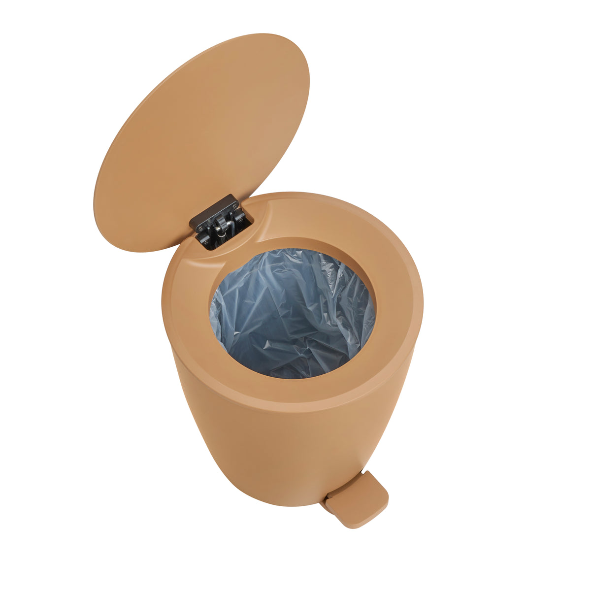 blomus AVA Soft-Close Pedal Bin, 3 Liter – Tan pedal bin, detail view 4