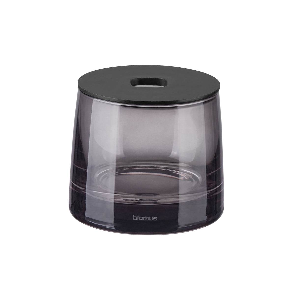 blomus AVA Glass Vanity Canister with Lid – Black vanity canister, product photo