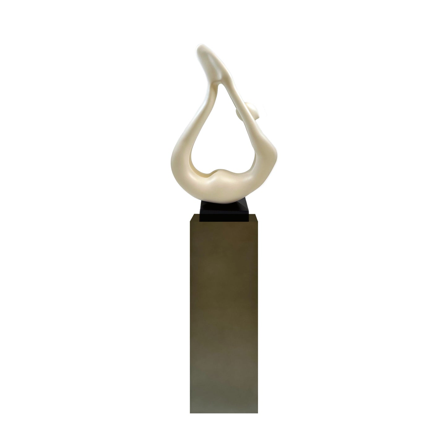 Yoga White Sculpture - Finesse Decor Yoga-W/G