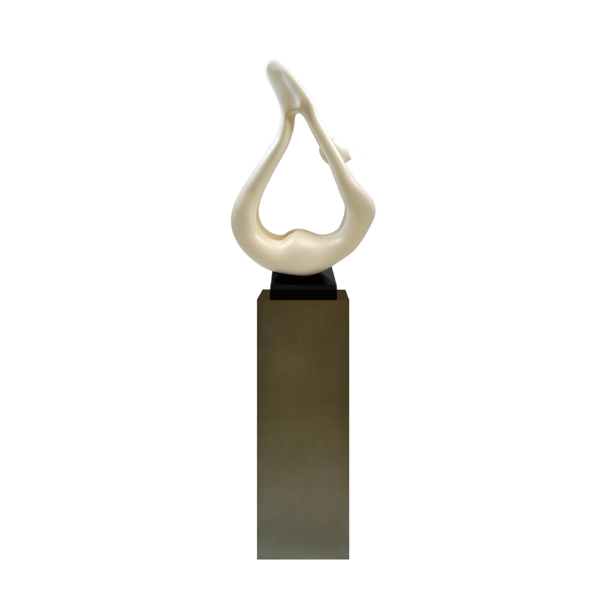 Yoga White Sculpture - Finesse Decor Yoga-W/G