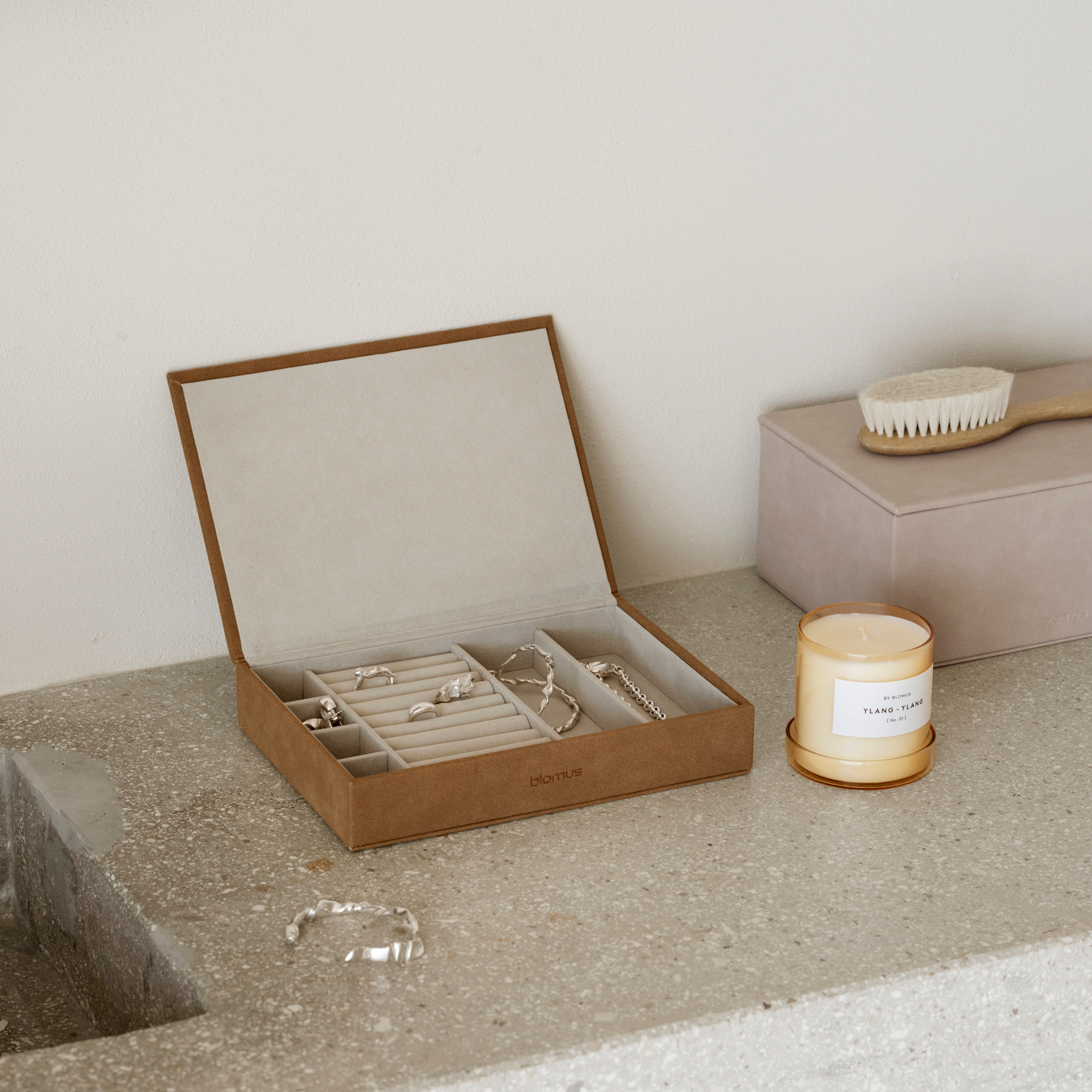 Sahla Faux Suede Jewelry Box Blomus 68321