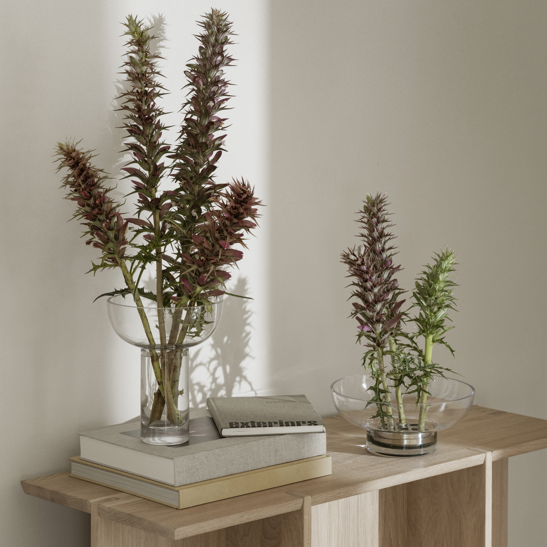Miyabi Glass Vase Low Flower Grid Blomus 64740