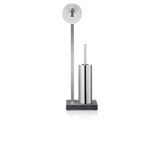blomus MENOTO Toilet Butler with Closed Brush Holder – MENOTO toilet butler with closed brush holder in a styled bathroom (1)