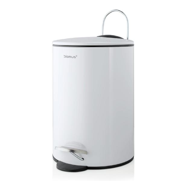 blomus Pedal Bin Wastepaper Basket Tubo White